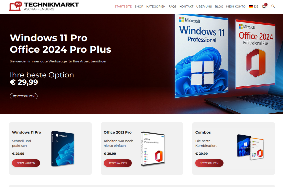 Referenzbild basierend auf dem ursprünglichen Technikmarkt-Shop